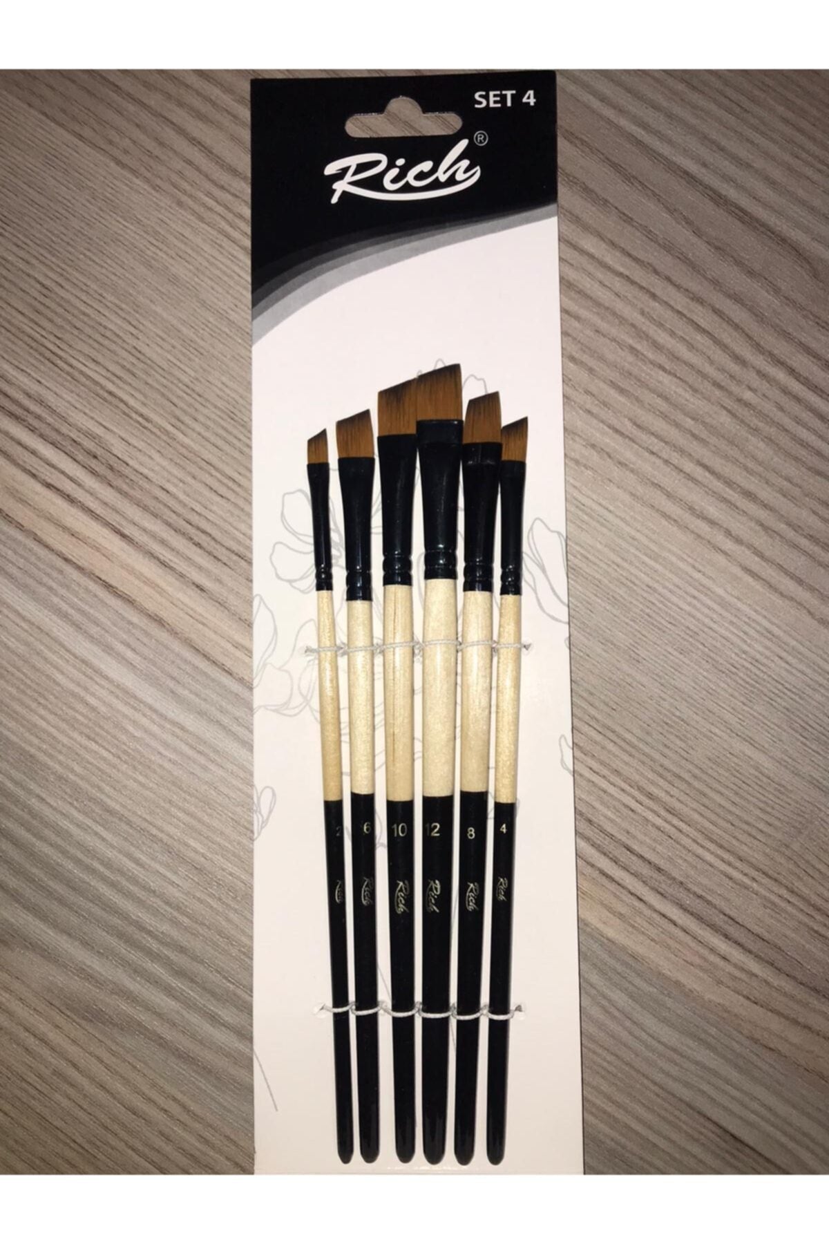 Set-4 Yan Kesik Fırça Seti 6'lı