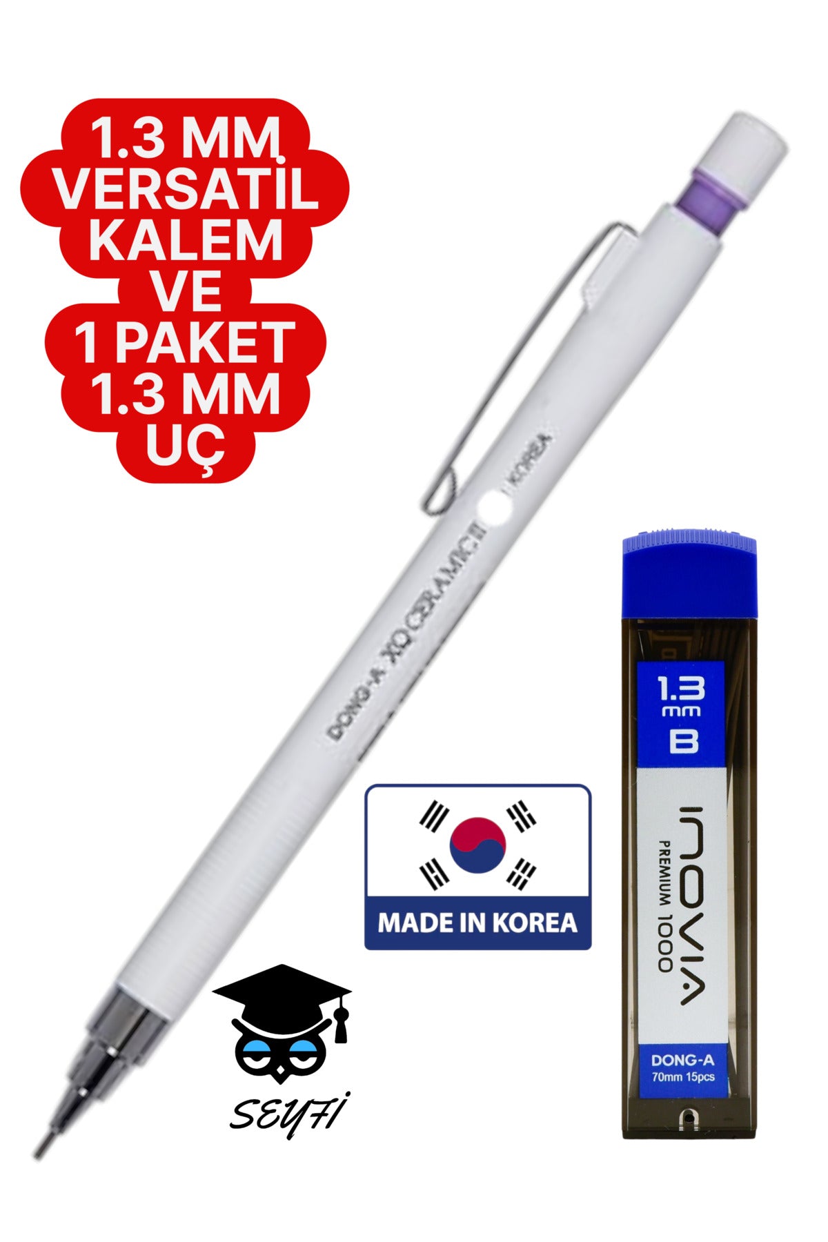 1.3 MM VERSATİL KALEM VE 1 PAKET 1.3 MM UÇ