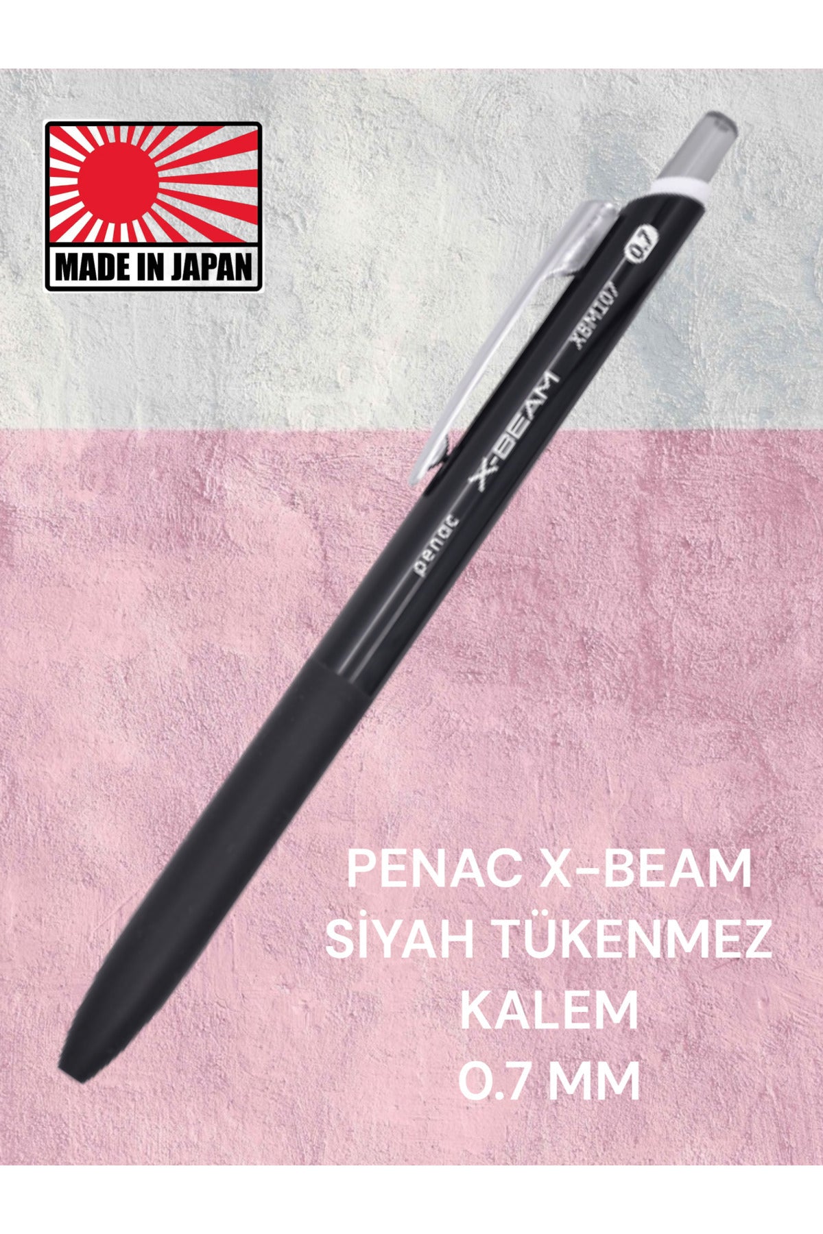 PENAC X-BEAM SİYAH TÜKENMEZ KALEM 0.7 MM BASMALI