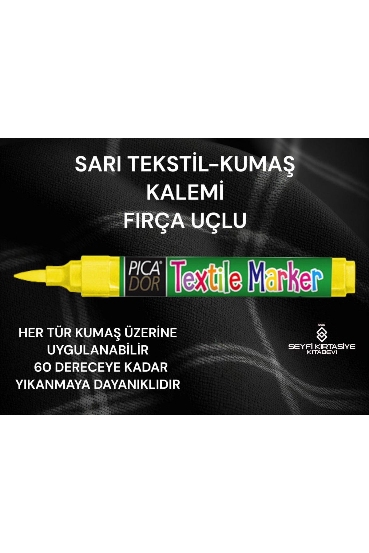 TEKSTİL KUMAŞ KALEMİ FIRÇA UÇLU 1.5-3 MM SABİTLENEN KUMAŞ KALEMİ