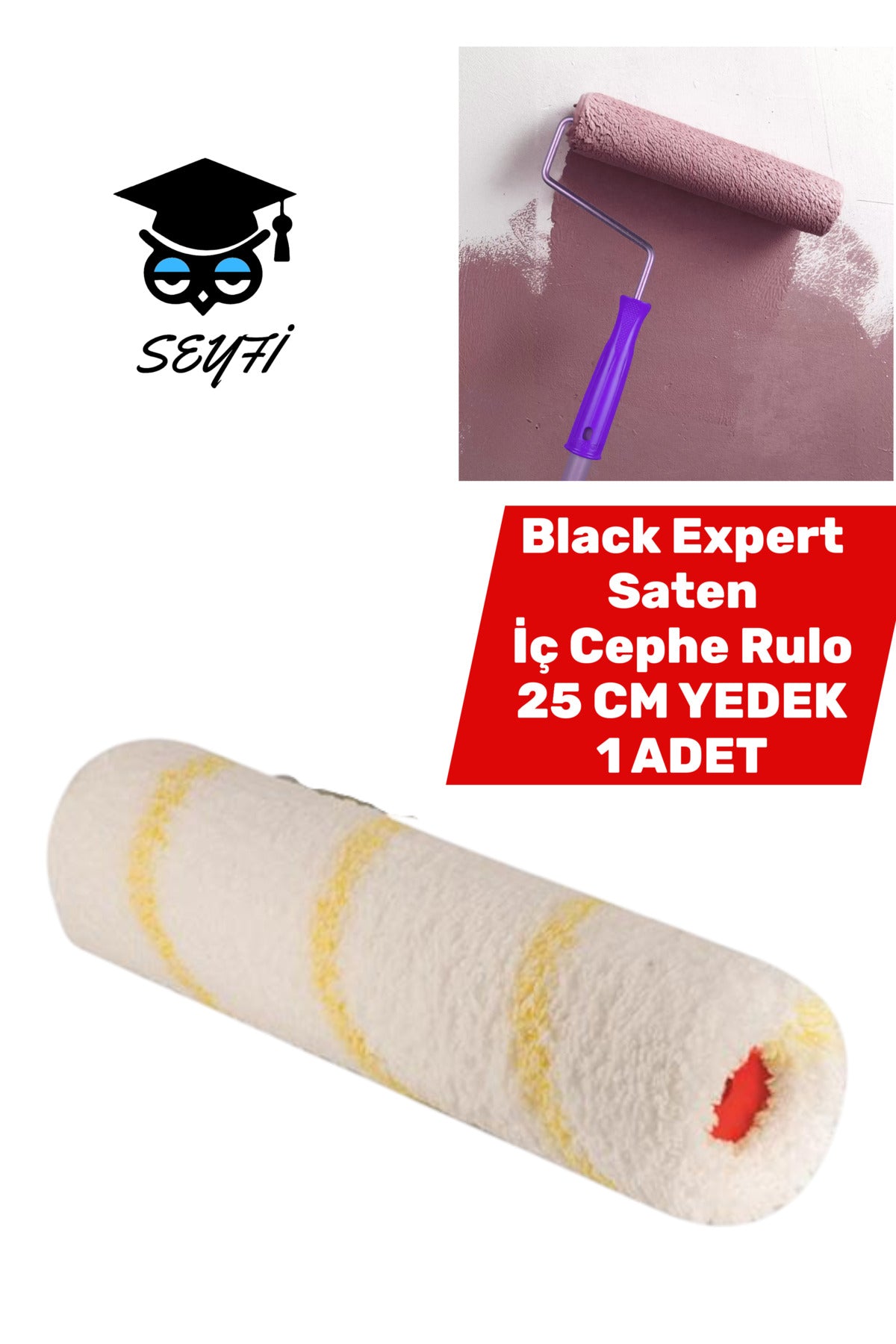 Black Expert Saten İç Cephe Rulo 25 CM YEDEK 1 ADET
