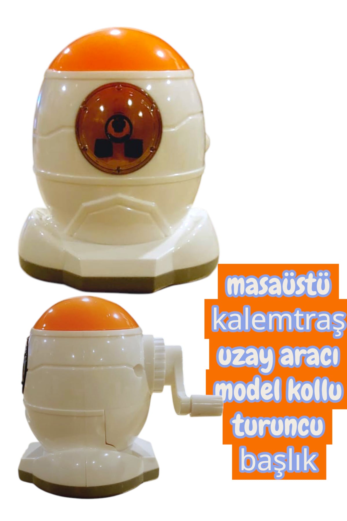 masaüstü kollu kalemtraş uzay aracı model mor başlık