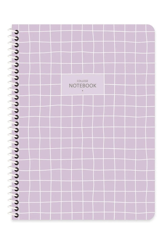 College Telli Defter Çizgisiz 16x22 Cm Telli Beyaz 80 Sayfalı Plastik Kapak