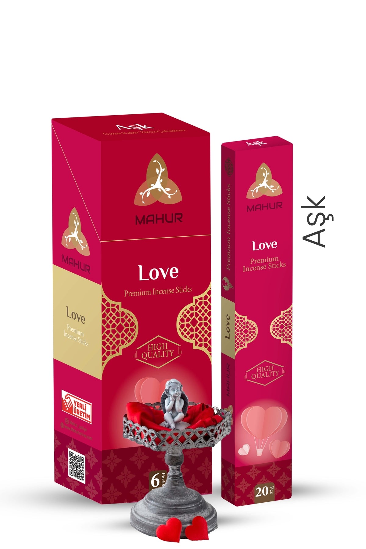 Aşk (Love) Çubuk Tütsü - 20 Adet Çubuk