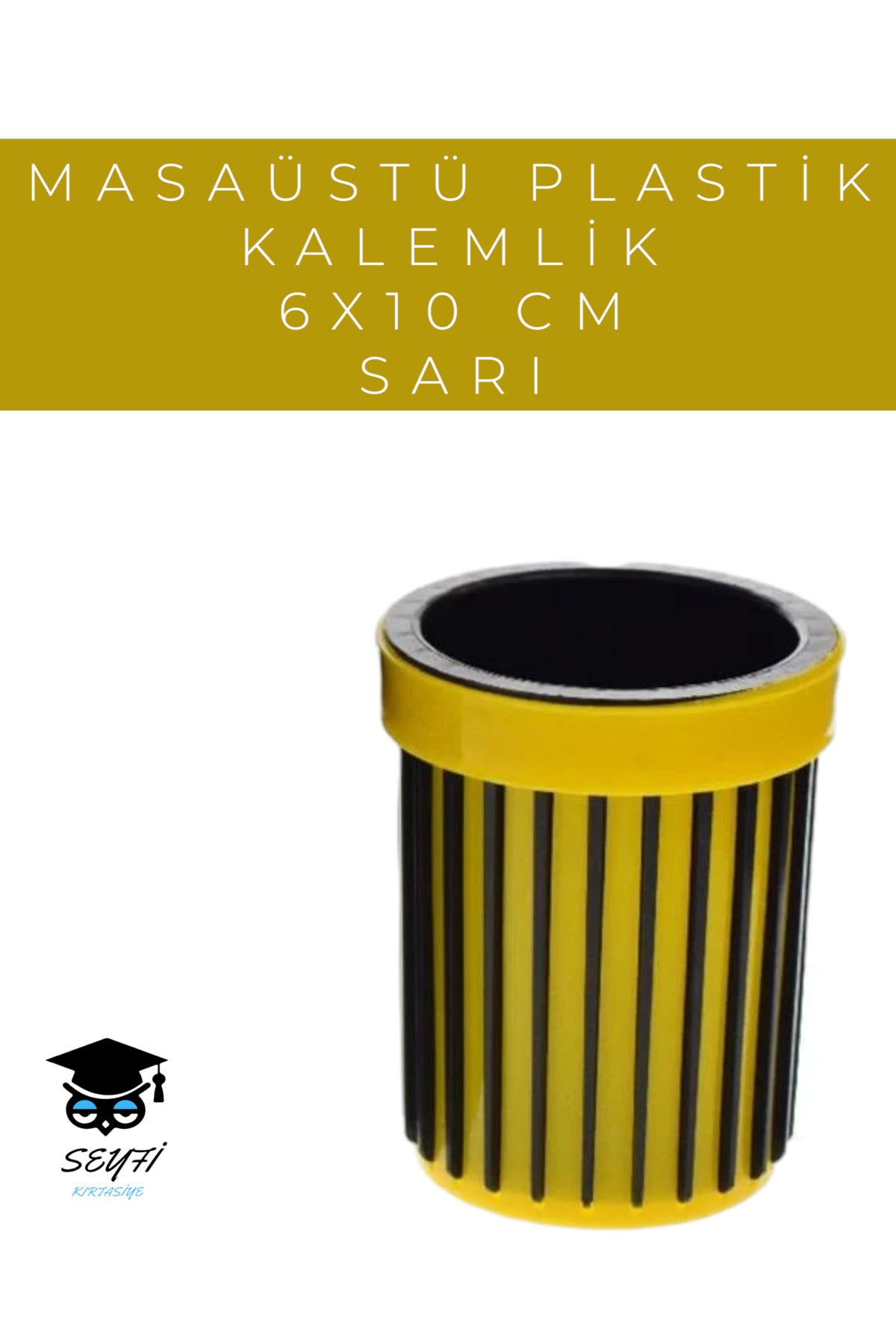 MASAÜSTÜ PLASTİK KALEMLİK 6X10 CM RENKLİ