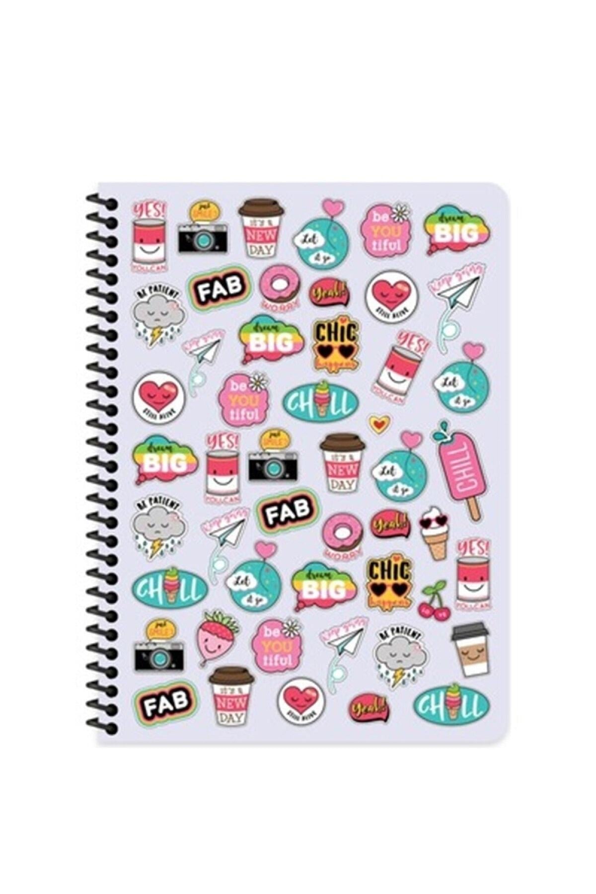 KARELİ 16x22 CM 80 YAPRAK PLASTİK KAPAK TELLİ DEFTER 60 GRAM BEYAZ SAYFA