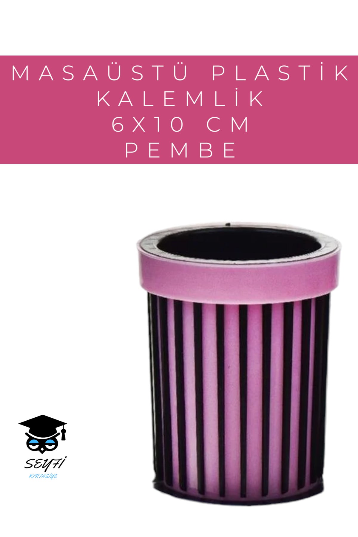 MASAÜSTÜ PLASTİK KALEMLİK 6X10 CM RENKLİ