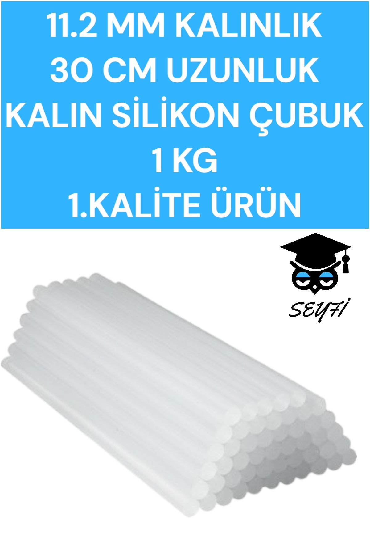 11.2 MM KALINLIK 30 CM UZUNLUK KALIN SİLİKON ÇUBUK 1 KG 1. KALİTE ÜRÜN