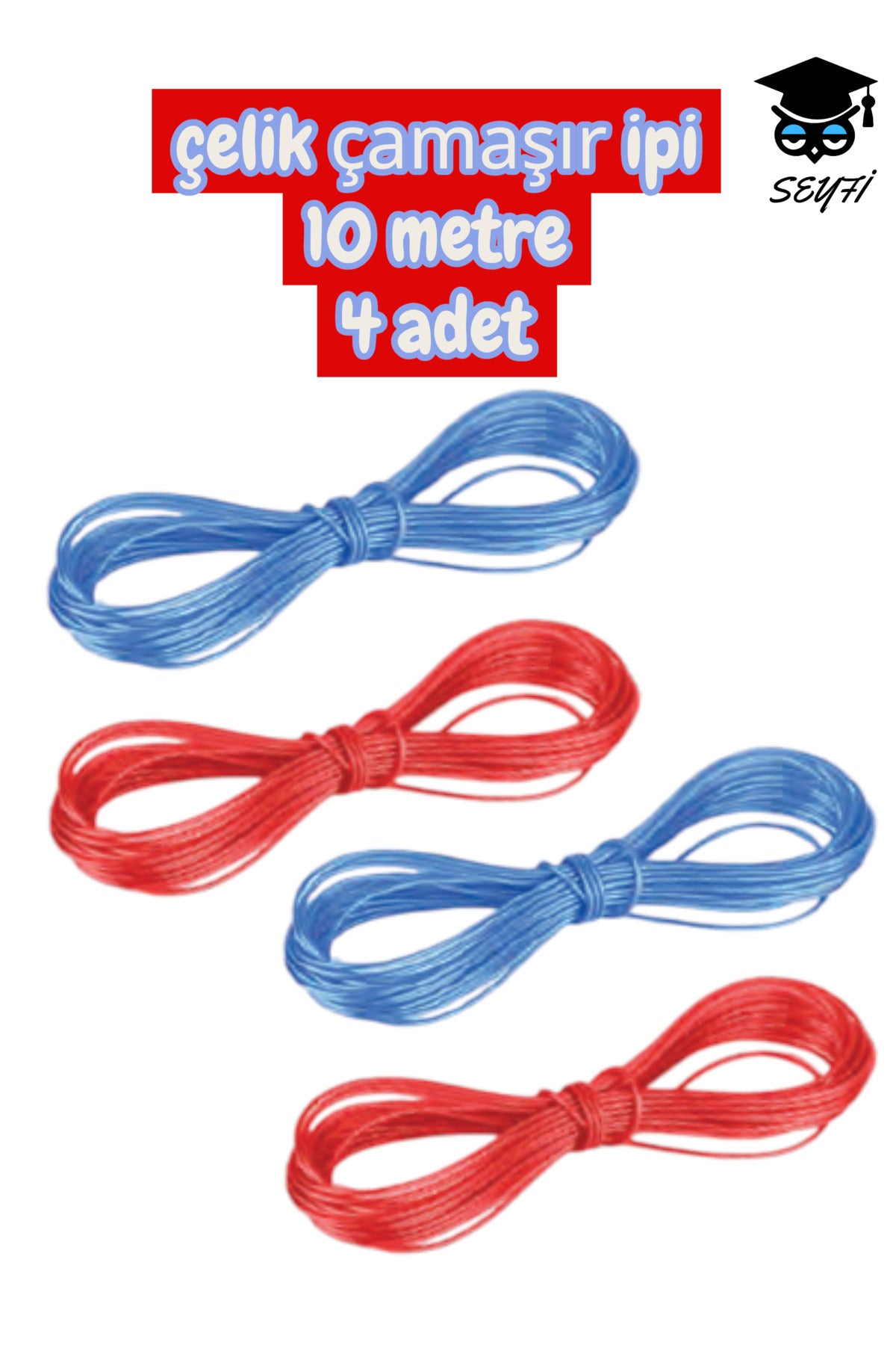 çelik çamaşır ipi 10 metre 4 adet