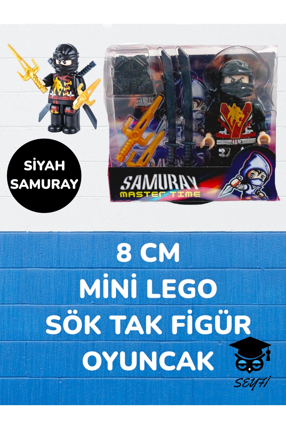 8 cm mini Yapı Oyuncak sök tak figür oyuncak, siyah renkli eğlenceli set