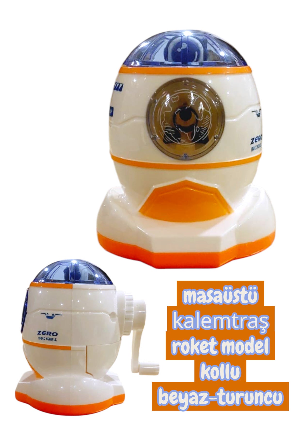 masaüstü kollu kalemtraş roket model