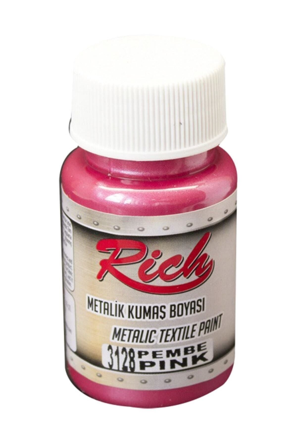 Metalik Kumaş Boyası 50 cc. 3128 PEMBE