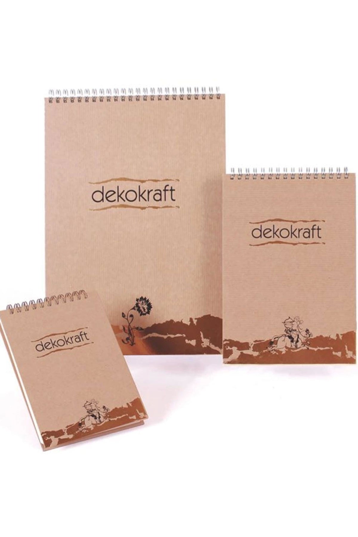 Bloknot A-4 100 Yaprak Kareli Dekokraft Spiralli 144002-99