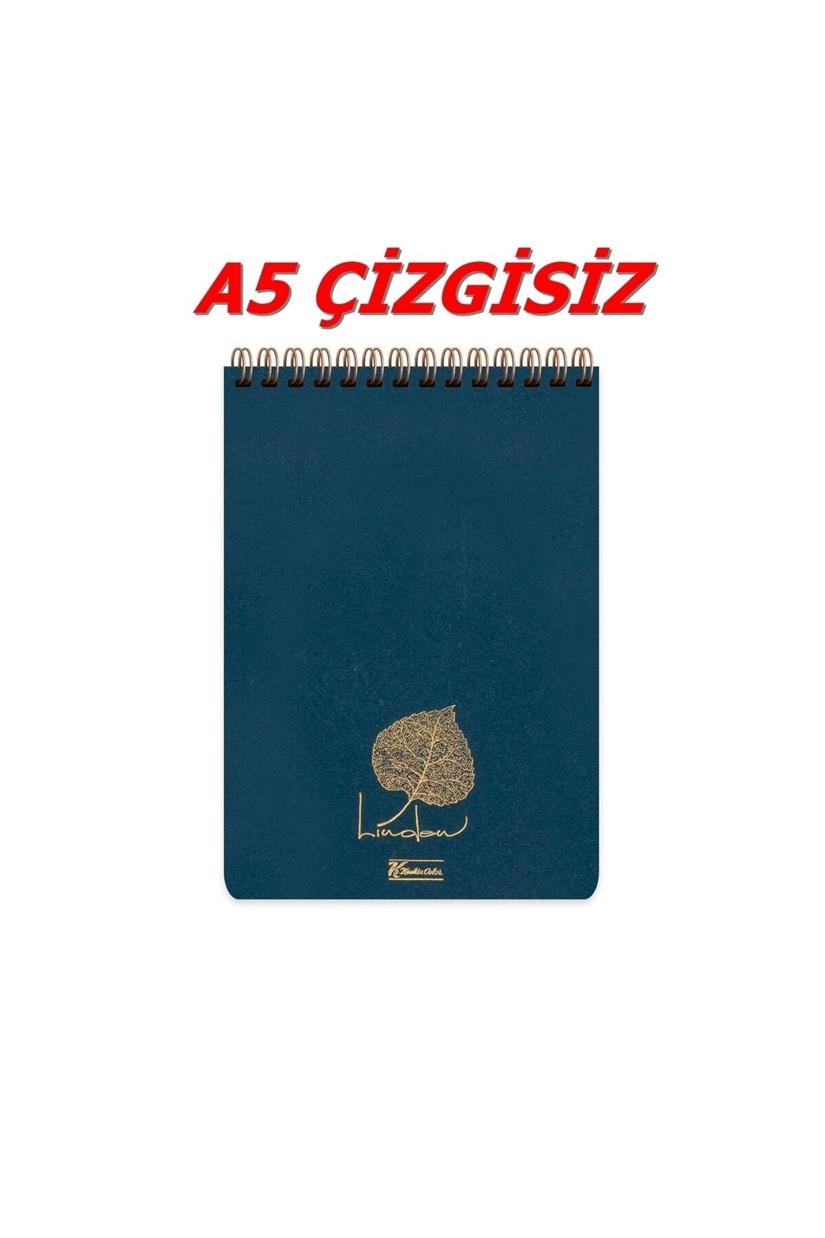 14x20 Cm A5 Çizgisiz Linden Bloknot Defter 80 Yaprak