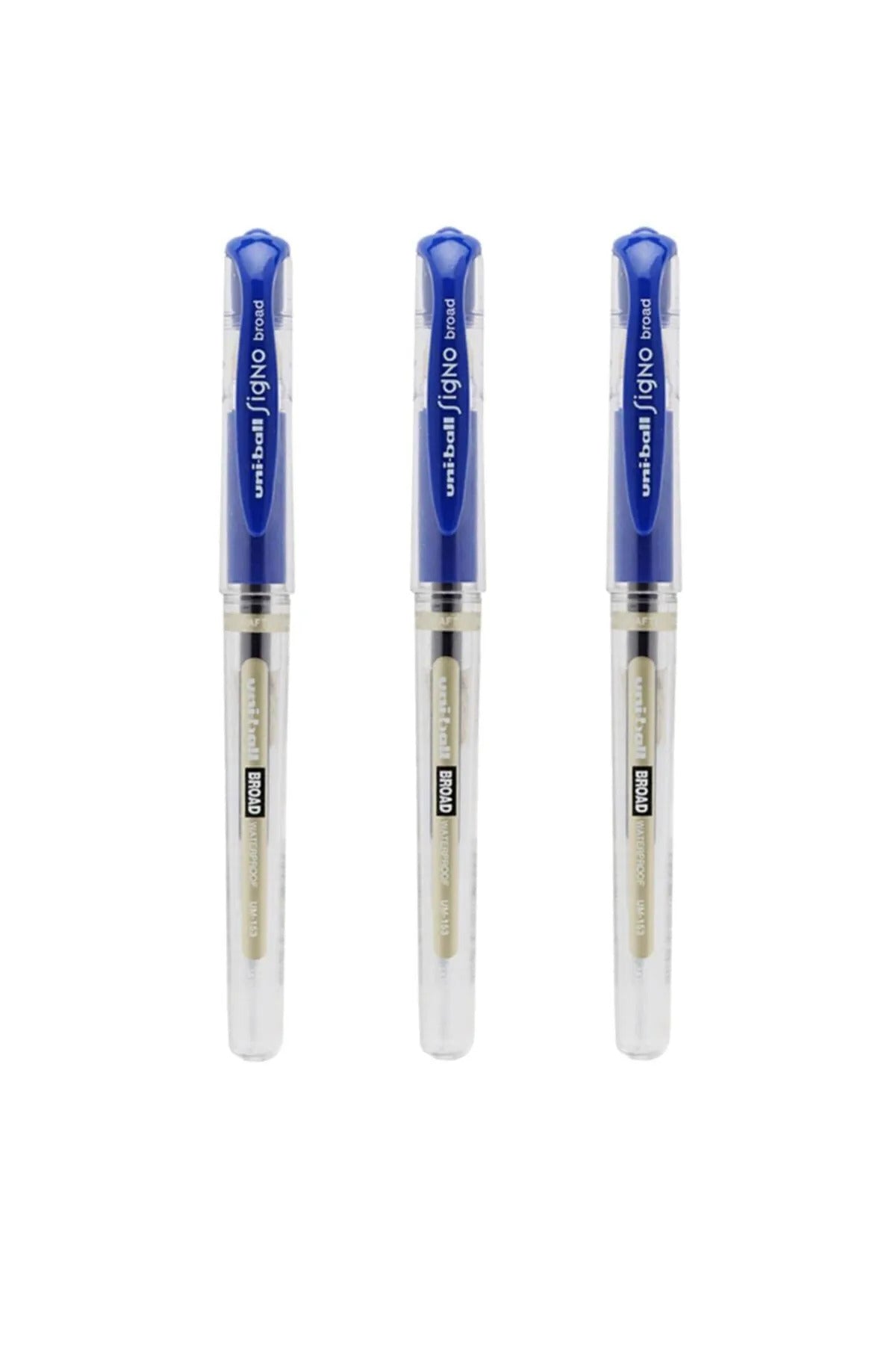 Uniball UM-153 Signo Broad 1.0 Mm İmza Kalemi Mavi - 3 ADET
