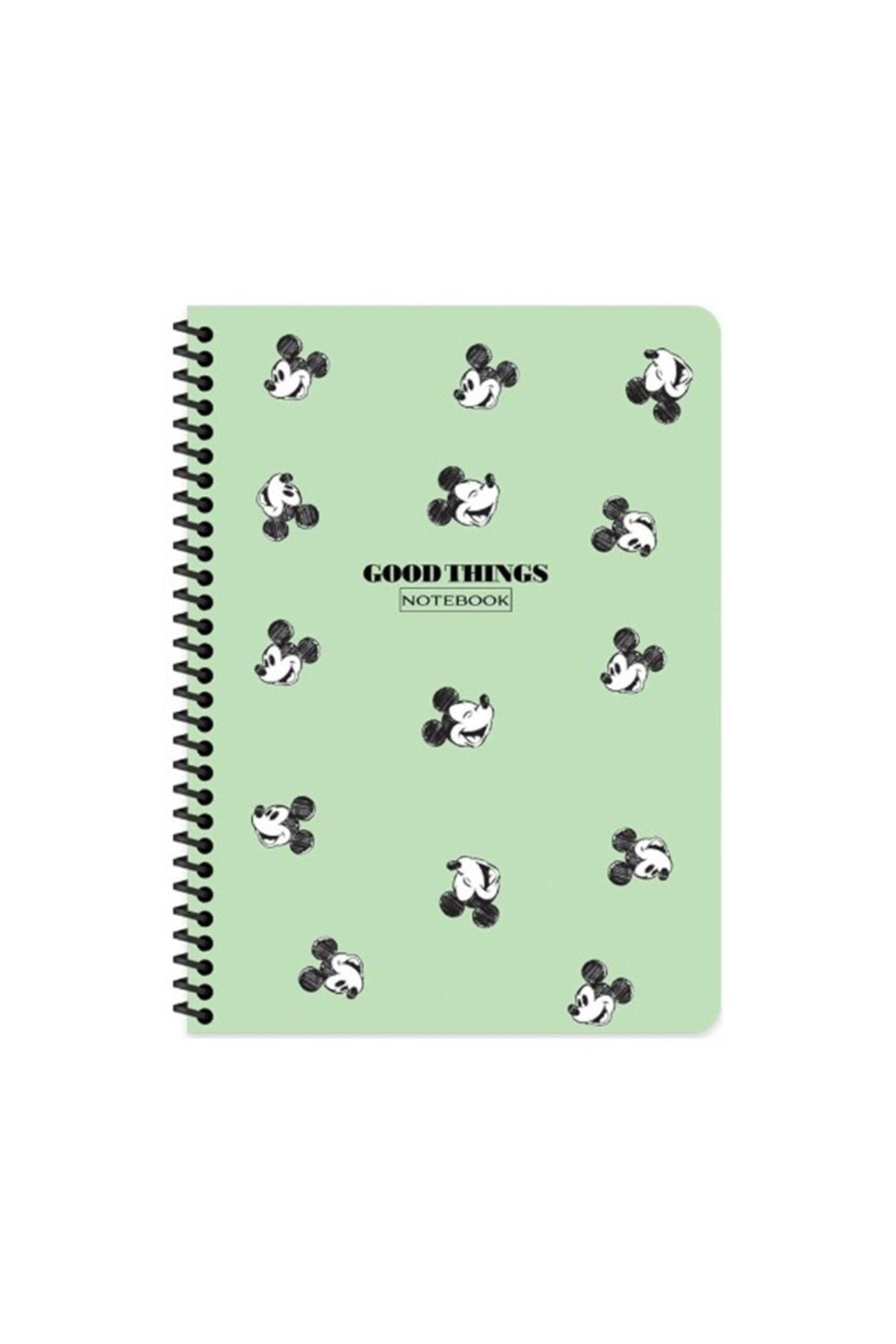 Mickey Mouse 20x28 Cm Çizgisiz 80 Yaprak Telli Defter Karton Kapak 60 Gr Beyaz Kağıt
