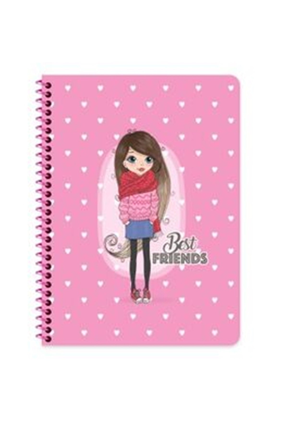 16x22 Cm Çizgisiz 80 Yaprak Telli Defter Karton Kapak 60 Gr Beyaz Sayfa Best Friends