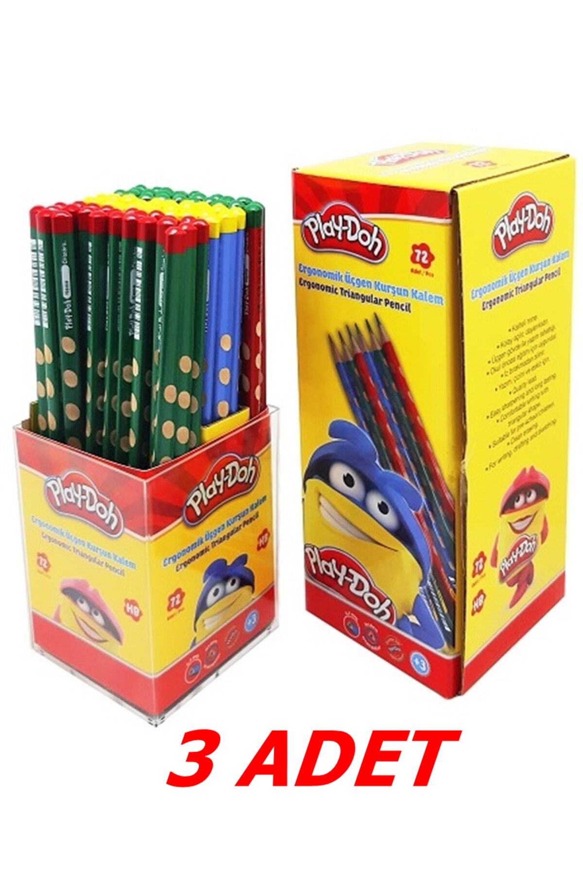 OLUKLU JUMBO ÜÇGEN KURŞUN KALEM 3 ADET