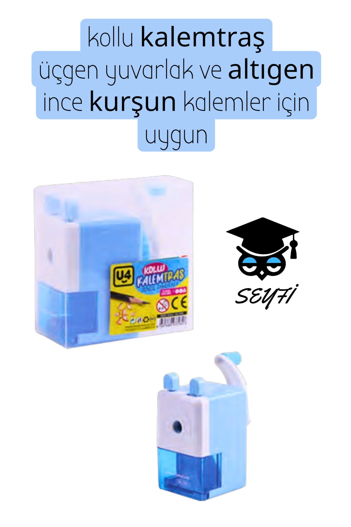 kollu kalemtraş üçgen yuvarlak ve altıgen ince kurşun kalemler için uygun