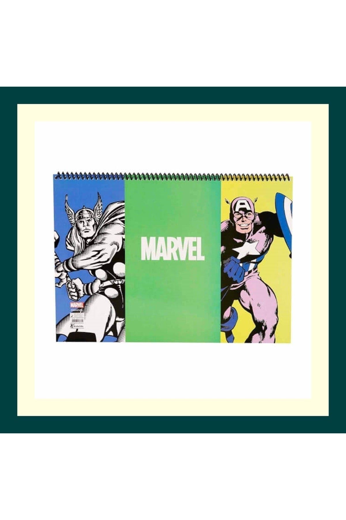 25x35 Cm 15 Yaprak Resim Defteri Üstten Açılmalı Perfore Kopartılabilir Sayfalar Marvel