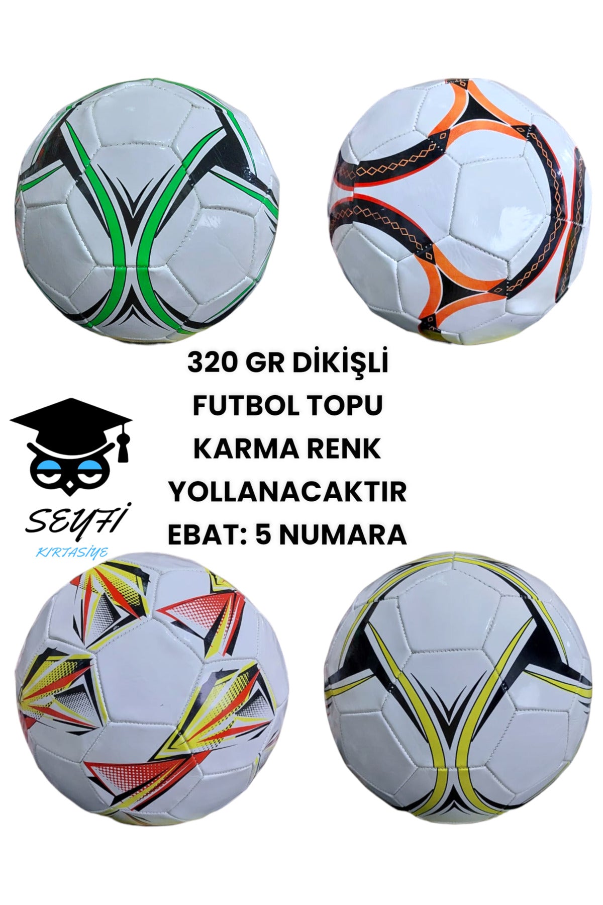 320 GR KALİTELİ DİKİŞLİ FUTBOL TOPU KARMA RENK YOLLANACAKTIR