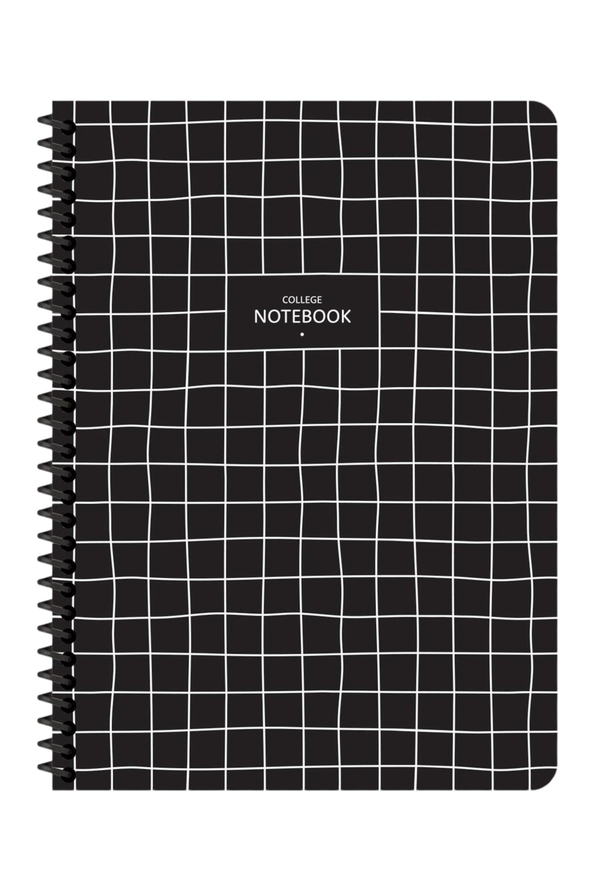 College Telli Defter Çizgisiz 16x22 Cm Telli Beyaz 80 Sayfalı Plastik Kapak