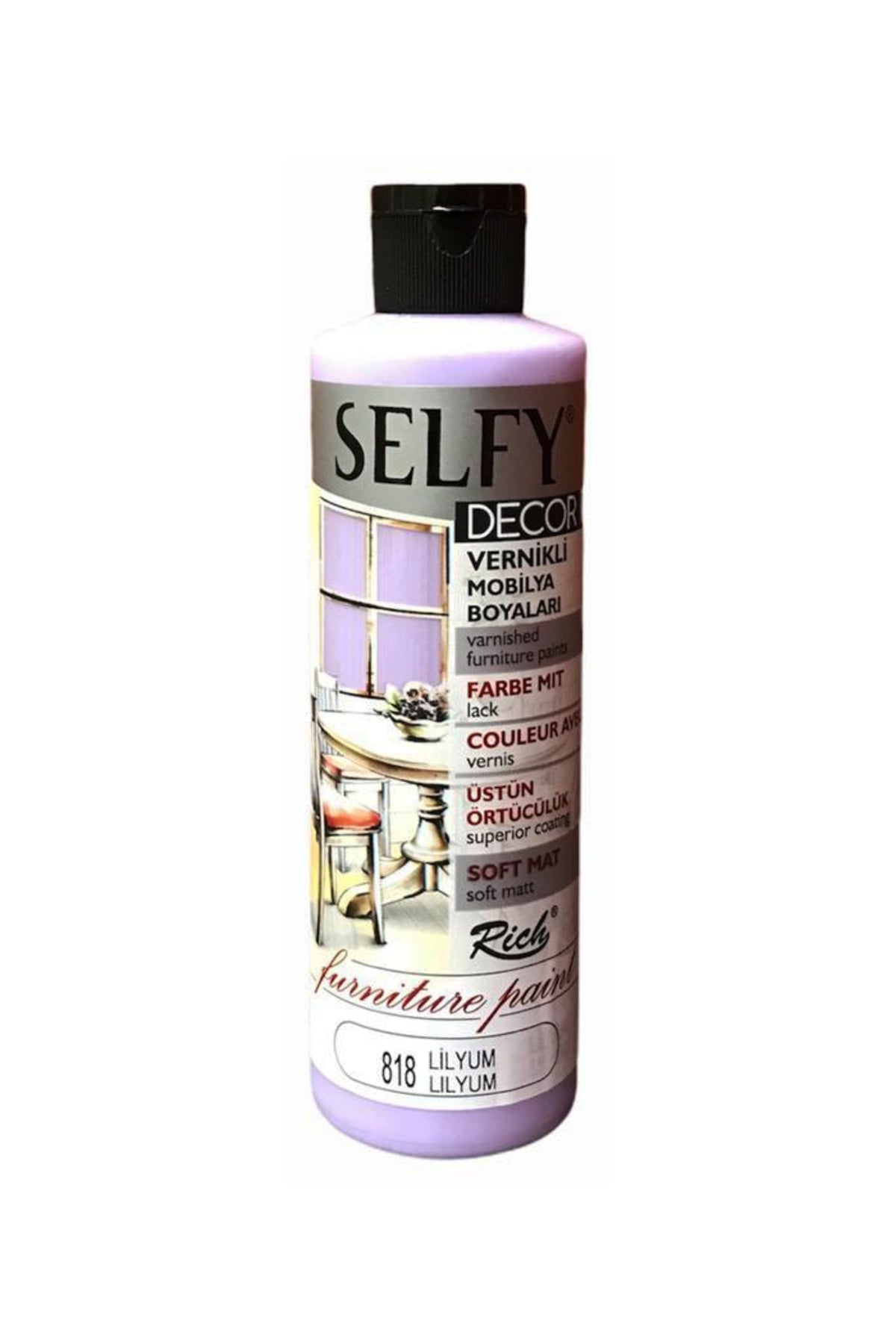 Selfy Decor Vernikli Boya 240cc - Lilyum 818