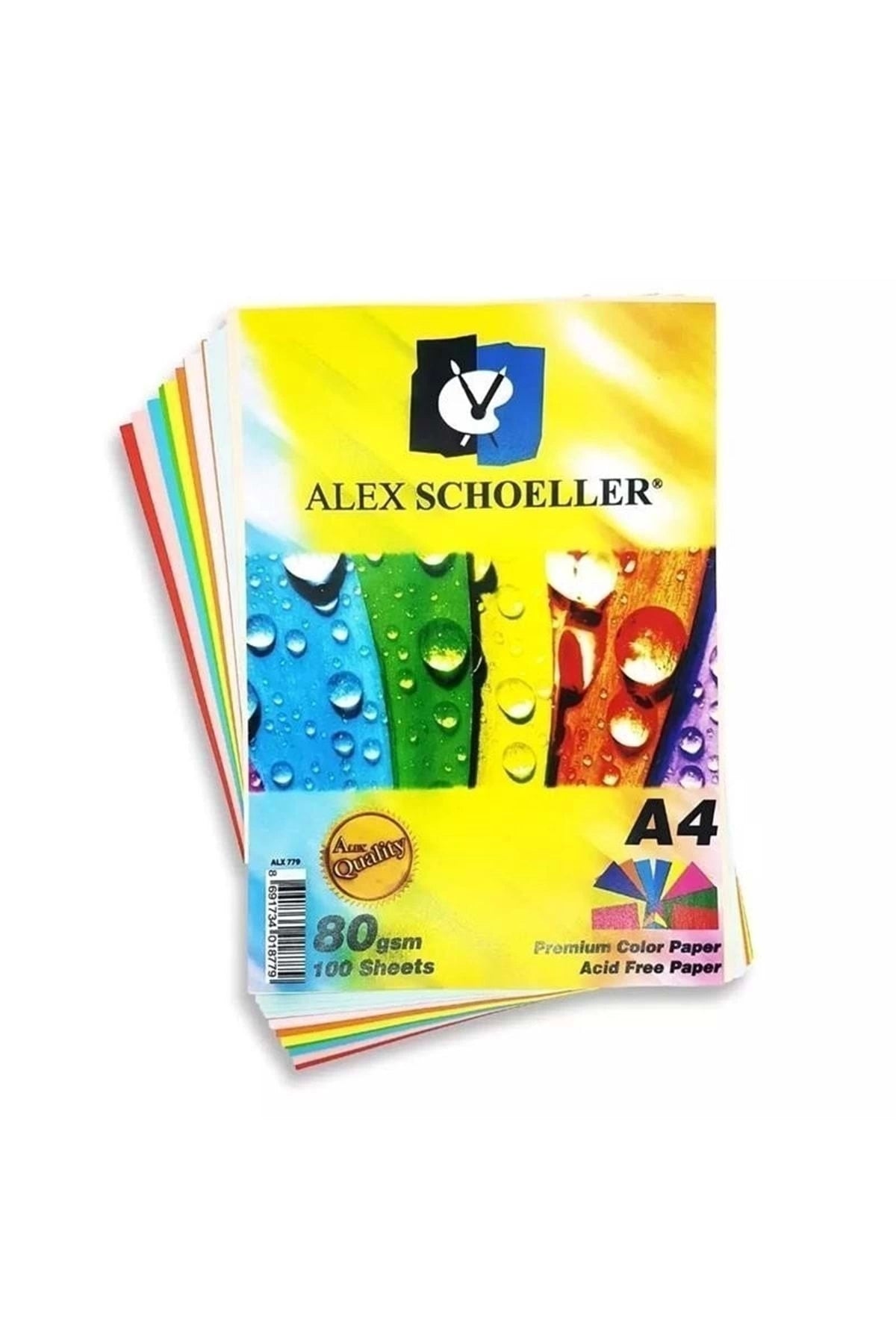Schoeller Renkli Fotokopi Kağıdı A4 Karışık 10 Renk 100lü Paket