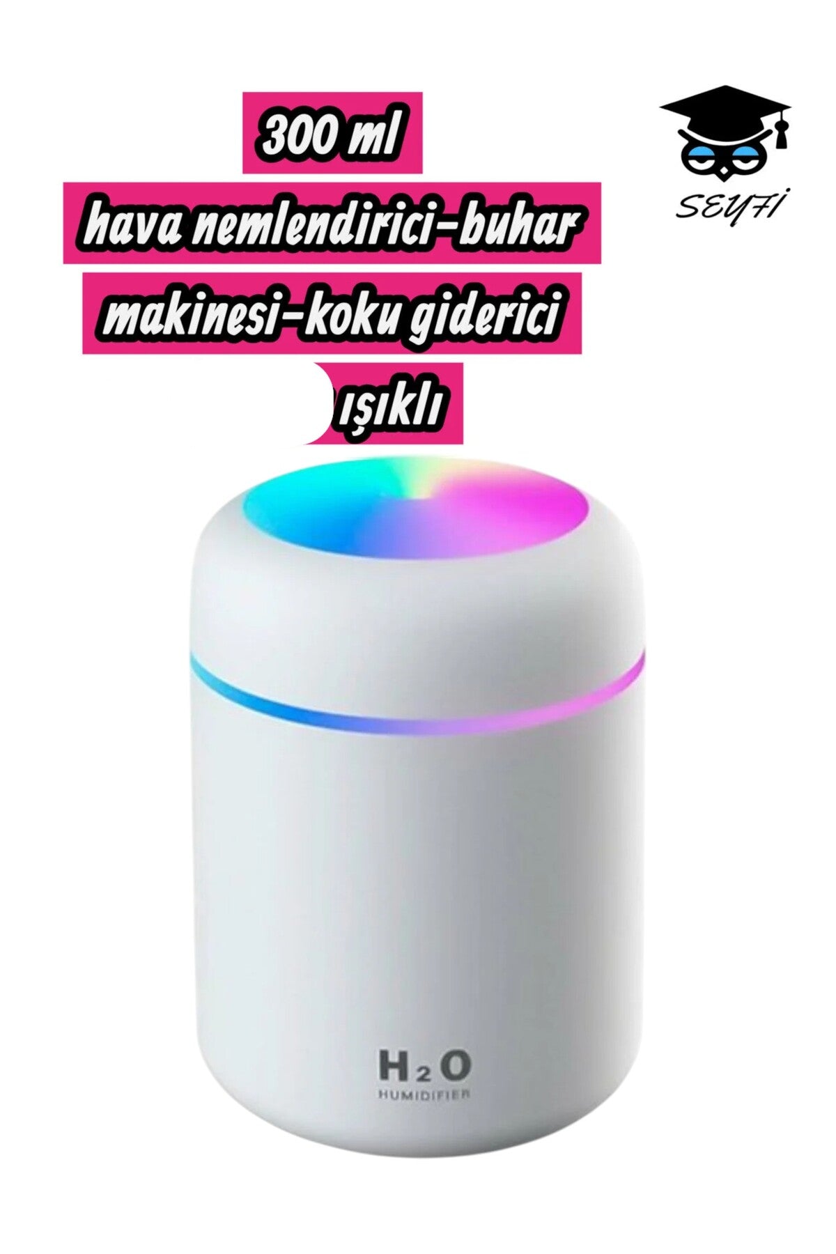 300 ml hava nemlendirici-buhar makinesi-koku giderici ışıklı