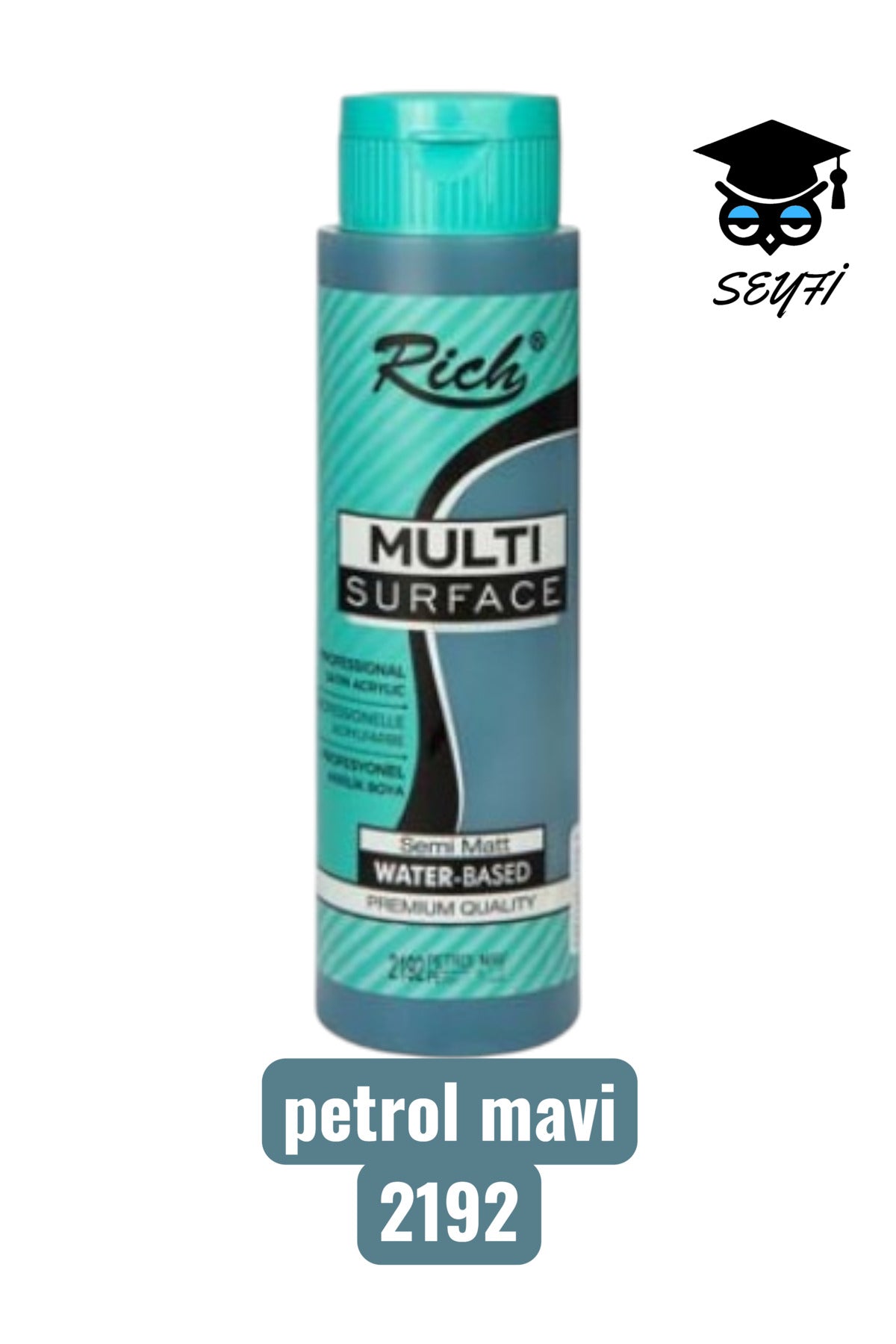 multi surface 500 cc petrol mavi akrilik boya