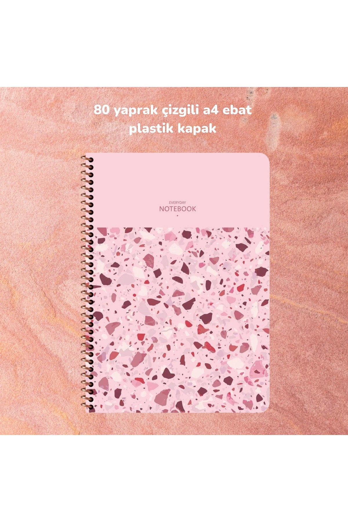ÇİZGİLİ A4 80 YAPRAK PLASTİK KAPAK TELLİ DEFTER TERAZZO KESKİN COLOR