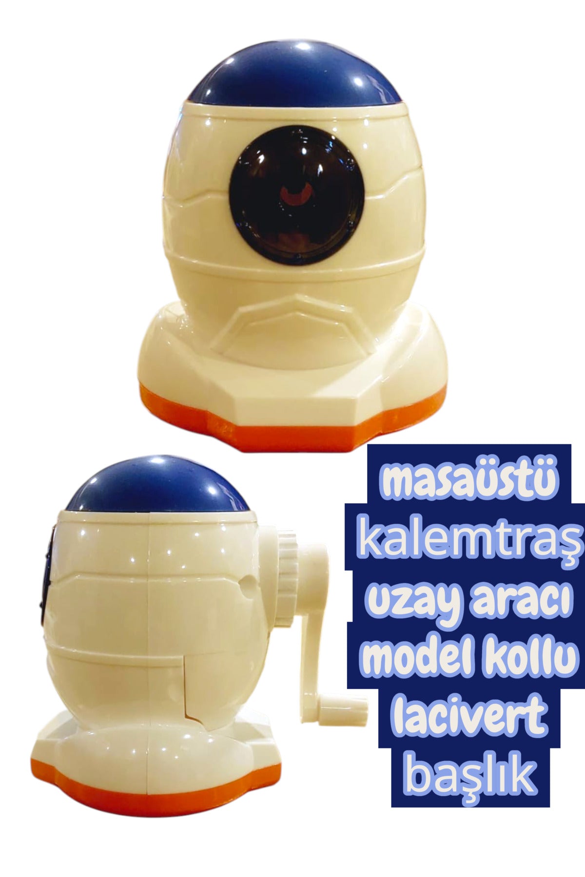 masaüstü kollu kalemtraş uzay aracı model mor başlık