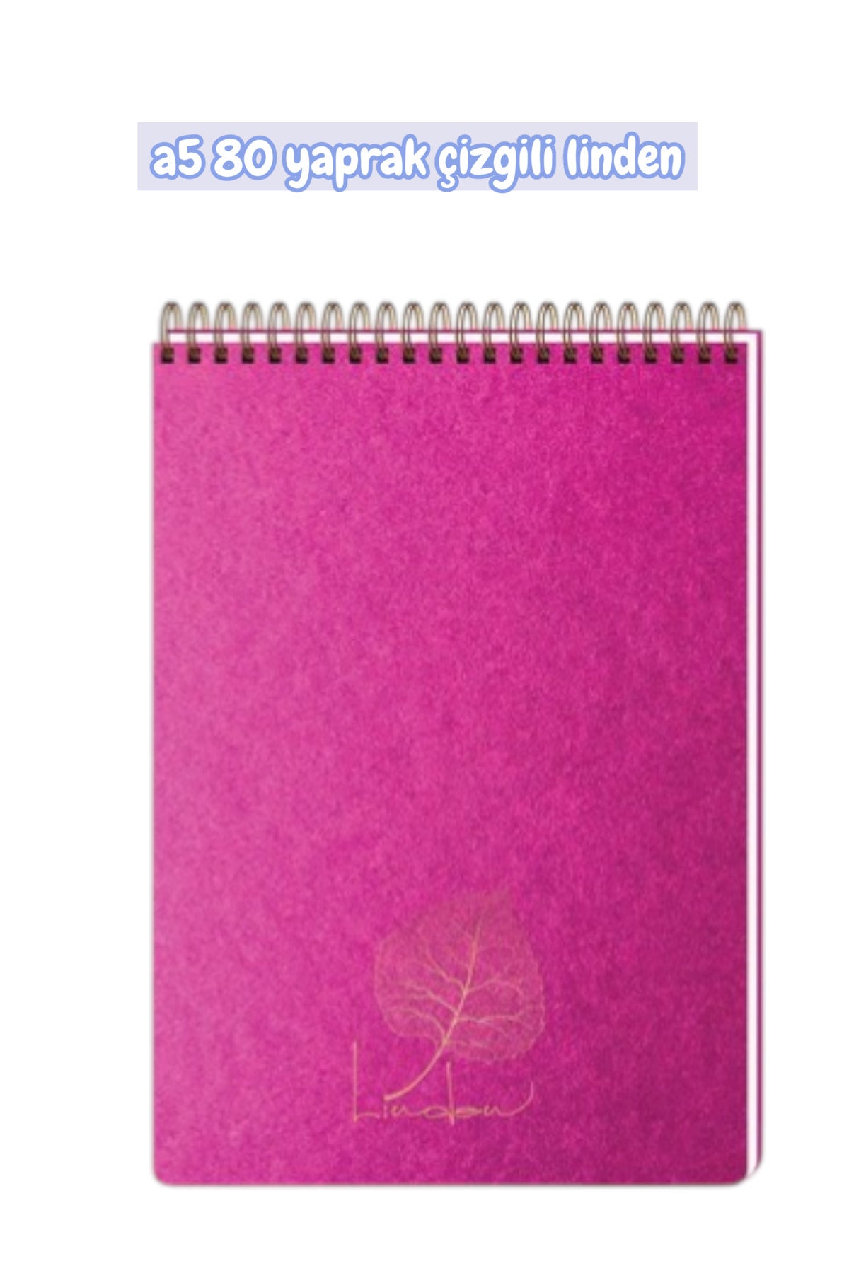 A5 Çizgili Linden Bloknot Defter 80 Yaprak