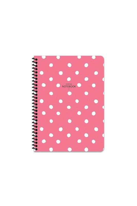 16.5x22.5 Kareli Defter Puantiye - Pembe