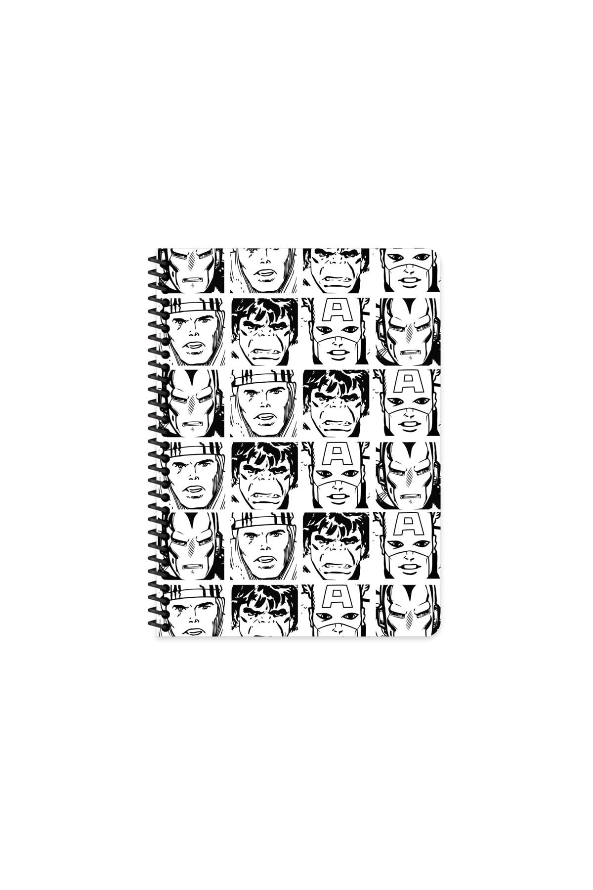 Marvel Seri 20x28 Cm Çizgisiz Telli Defter 80 Yaprak Karton Kapak