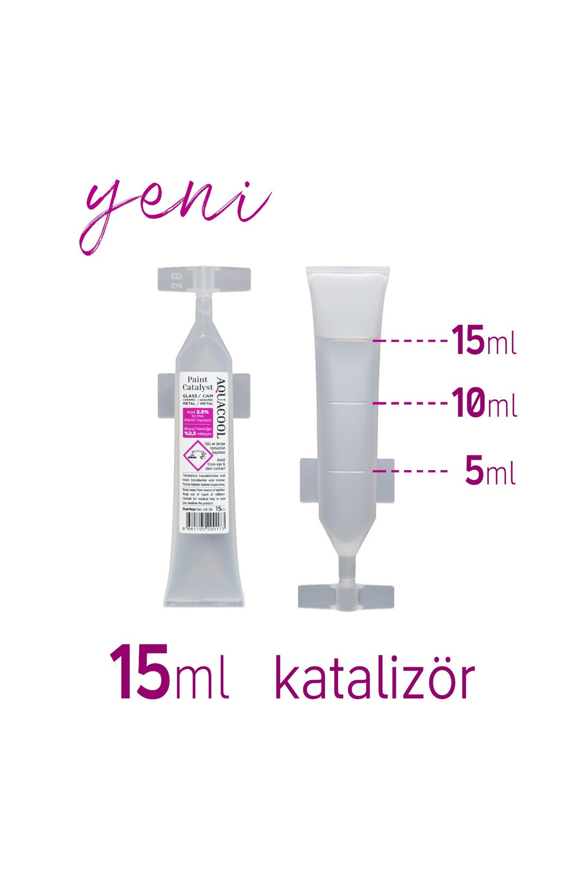 Cam, Fayans, Metal, Tezgah Katalizörü 15ml x 2 adet