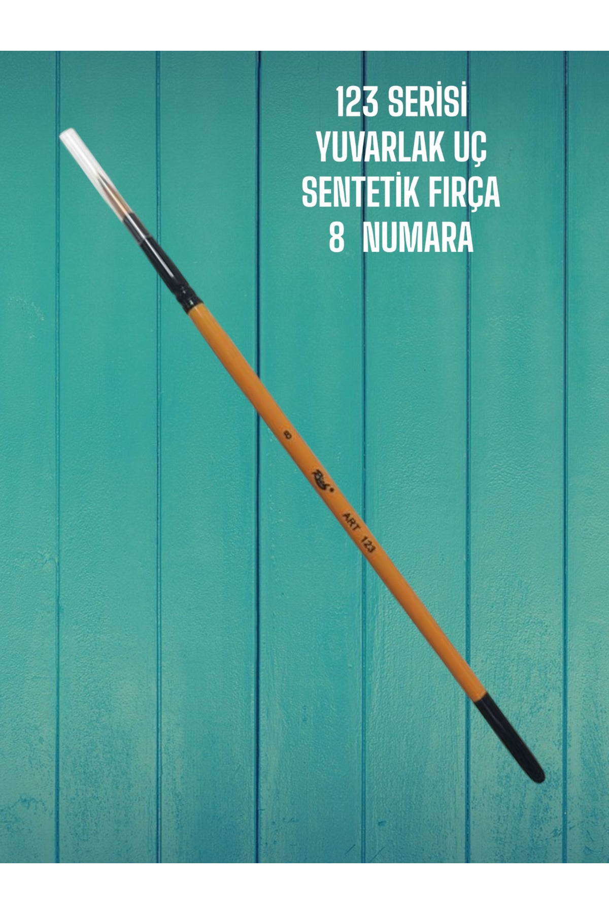 8 Numara 123 Serisi Yuvarlak Uç Fırça Sentetik Kıl
