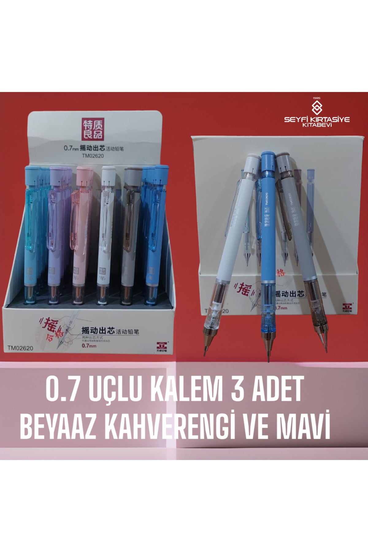 0.7 Mm Versatil Uçlu Kalem 3 Adet Tm-2620 Salladıkça Uç Çıkan Model