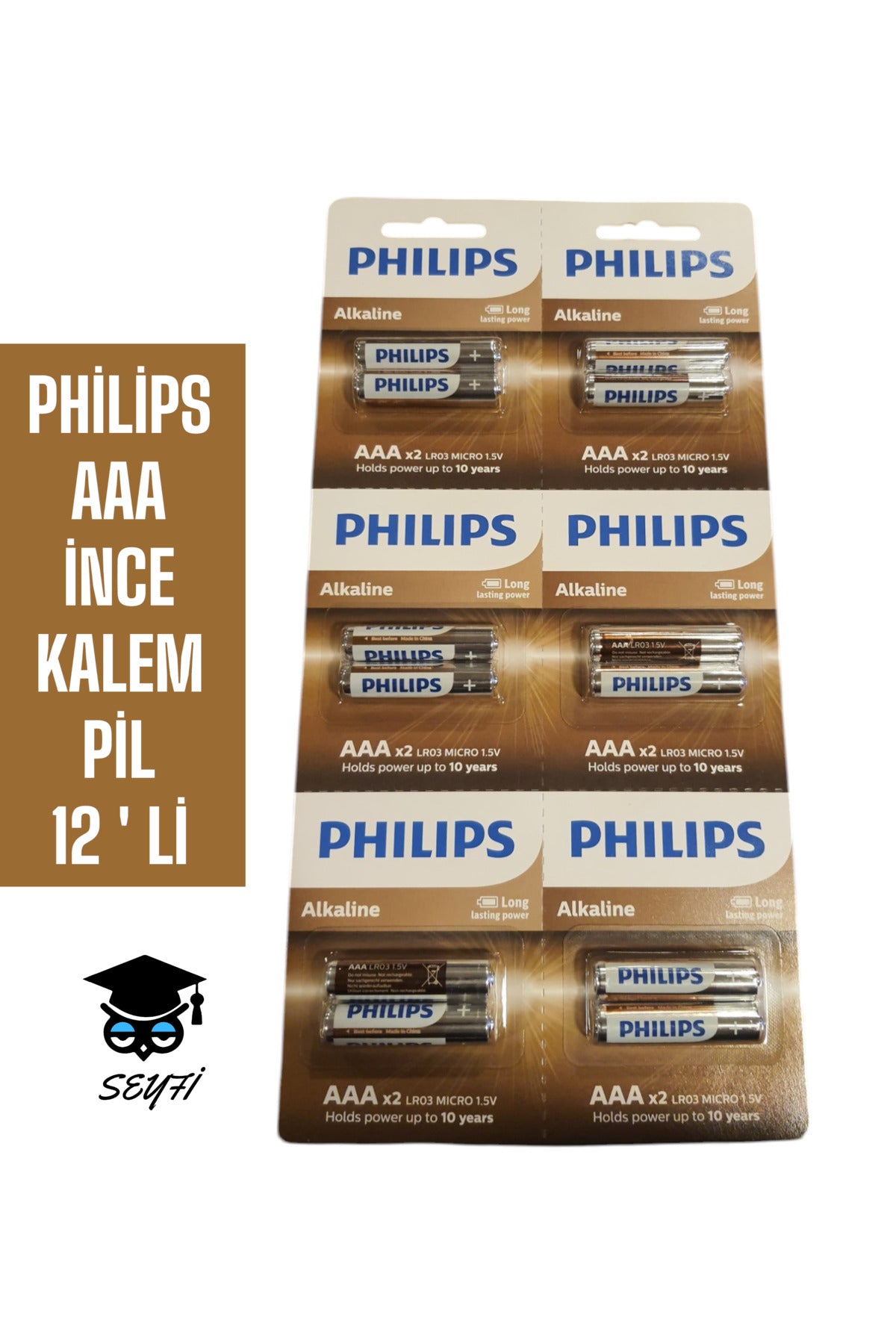 PHİLİPS AAA İNCE KALEM PİL 12 'Lİ