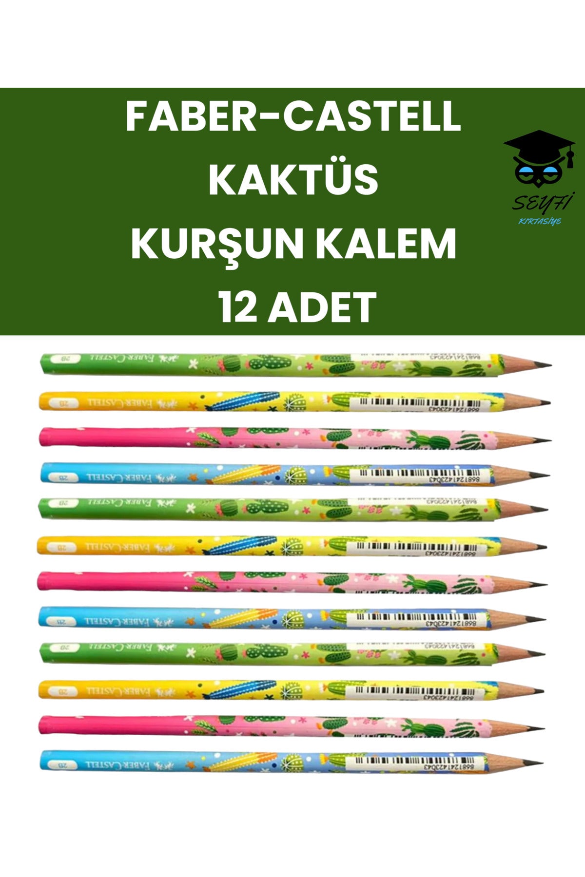 Kaktüs Kurşun Kalem Seti 12 Adet Faber-Castell