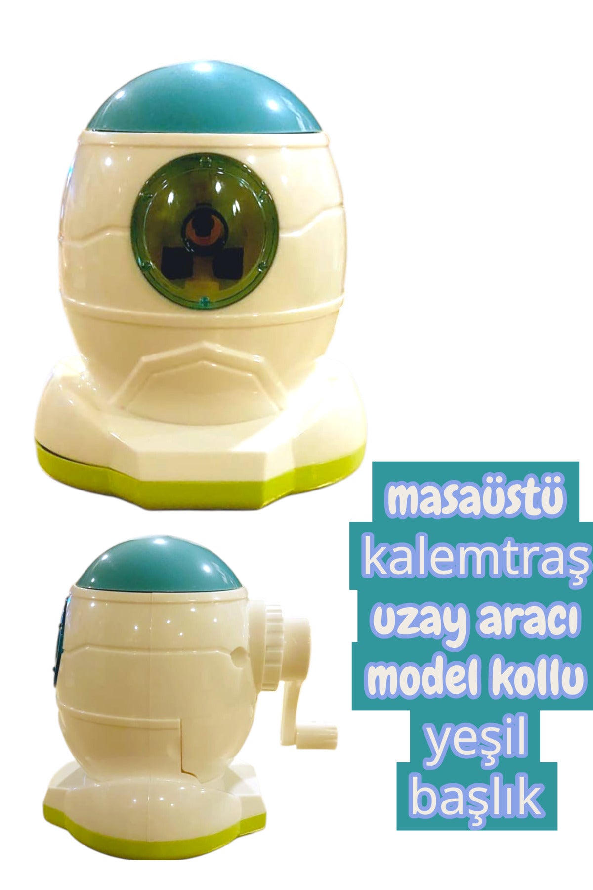 masaüstü kollu kalemtraş uzay aracı model mor başlık