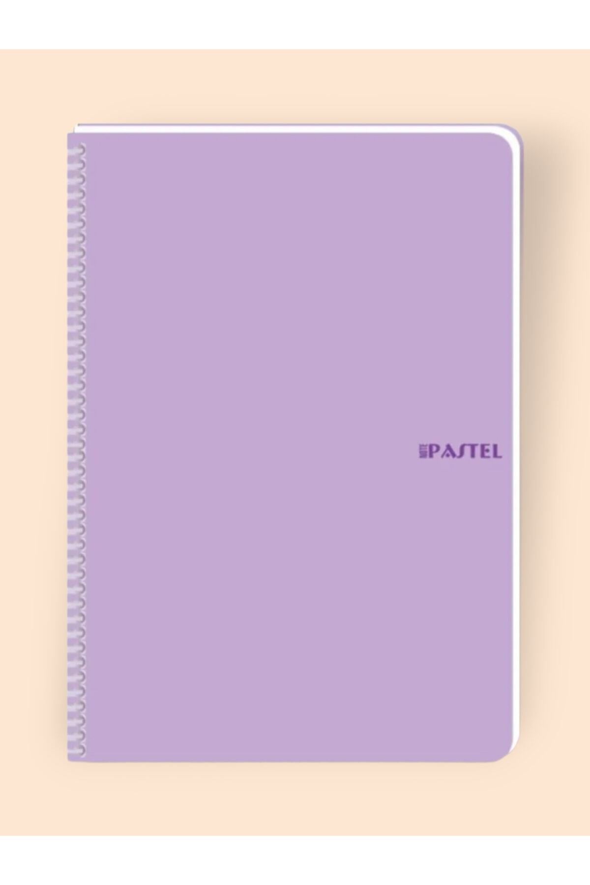 KARELİ 16x22 Cm Pastel Renk Telli Defter Telli Beyaz 80 Sayfalı Plastik Kapak