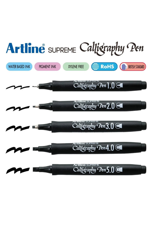 Caligraphy Pen 2.0 Kesik Uçlu Kaligrafi Kalemi Siyah / EPF-242
