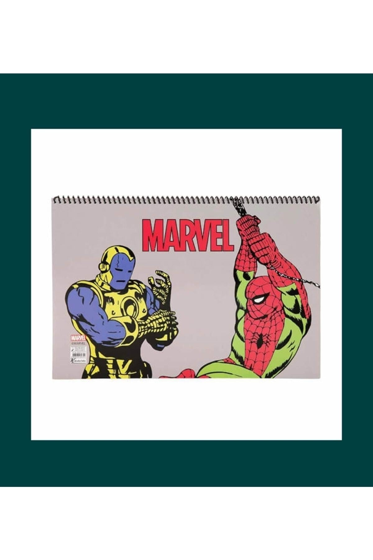25x35 Cm 15 Yaprak Resim Defteri Üstten Açılmalı Perfore Kopartılabilir Sayfalar Marvel