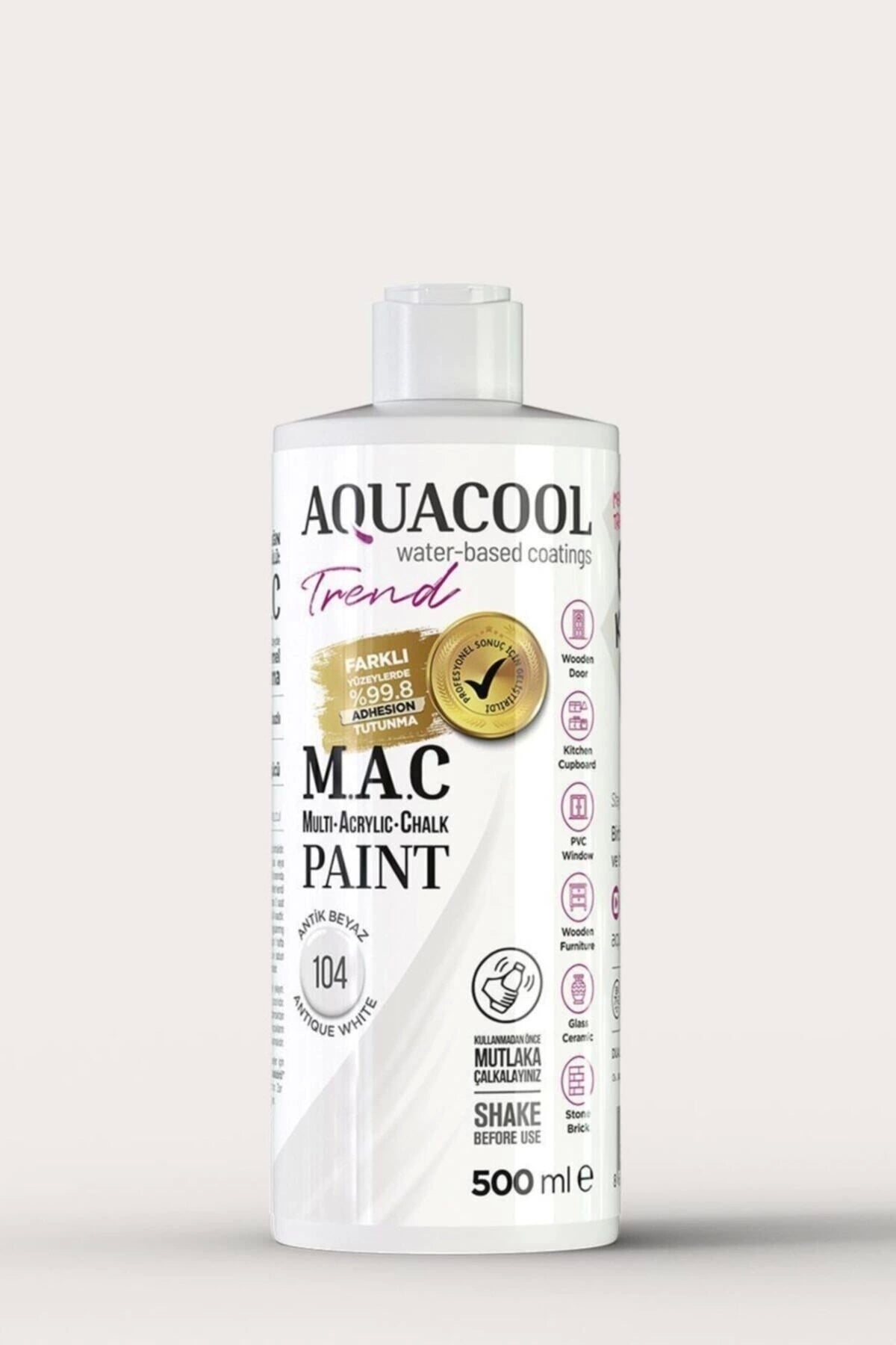 M.a.c Su Bazlı Akrilik Boya 104 Antik Beyaz 500 ml