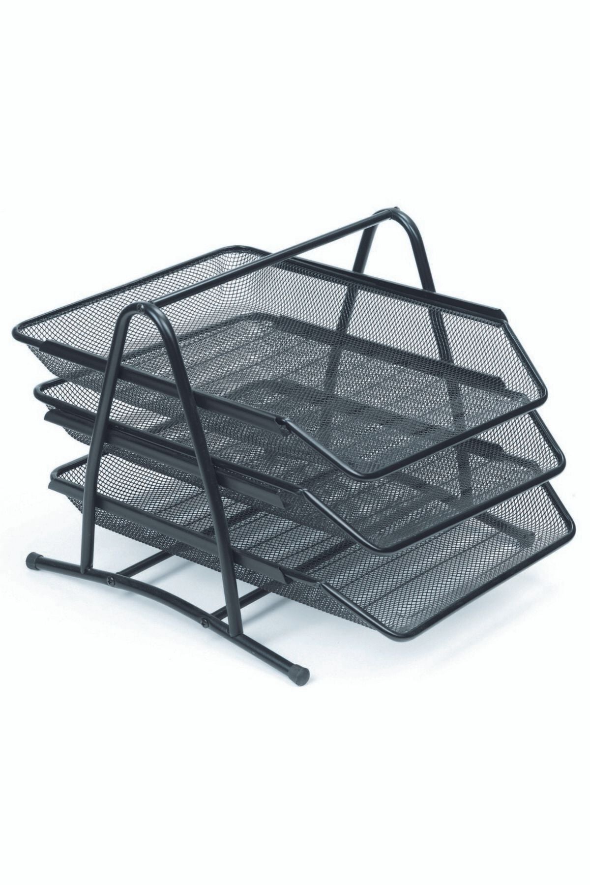 Evrak Rafı Metal Perforeli 3 Lü Siyah 9181(1 Paket 12 Adet)