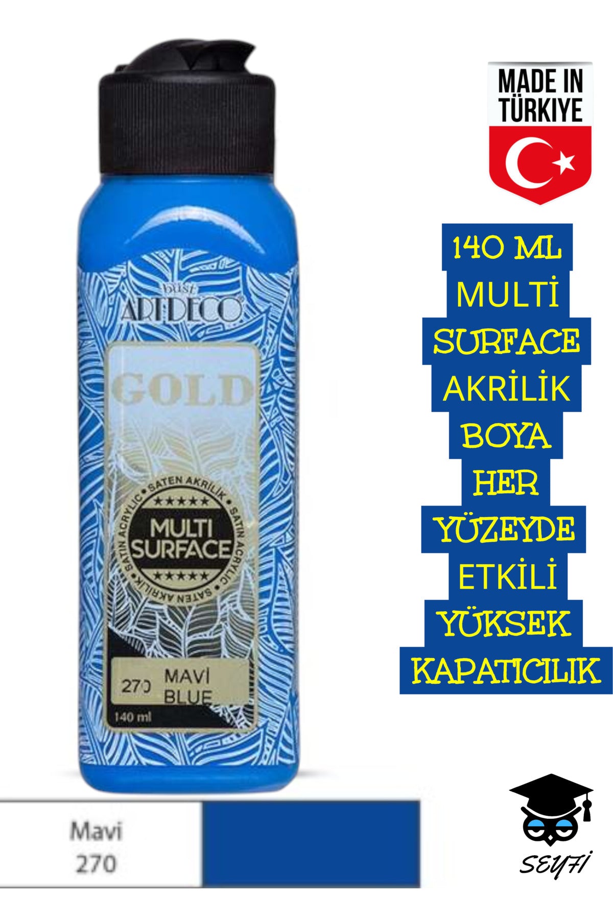 140 ML MULTİ SURFACE AKRİLİK BOYA HER YÜZEYDE ETKİLİ YÜKSEK KAPATICILIK