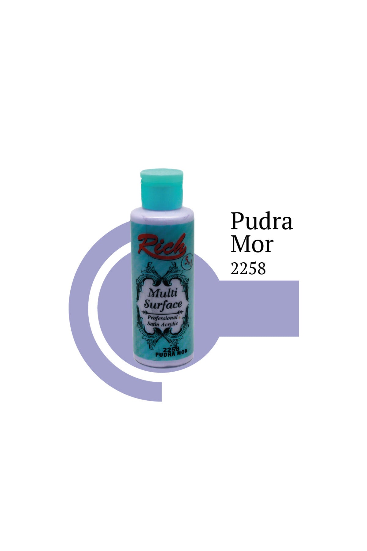 Multi Surface Her Yüzey İçin Akrilik Boya 120 cc. - 2258 Pudra Mor