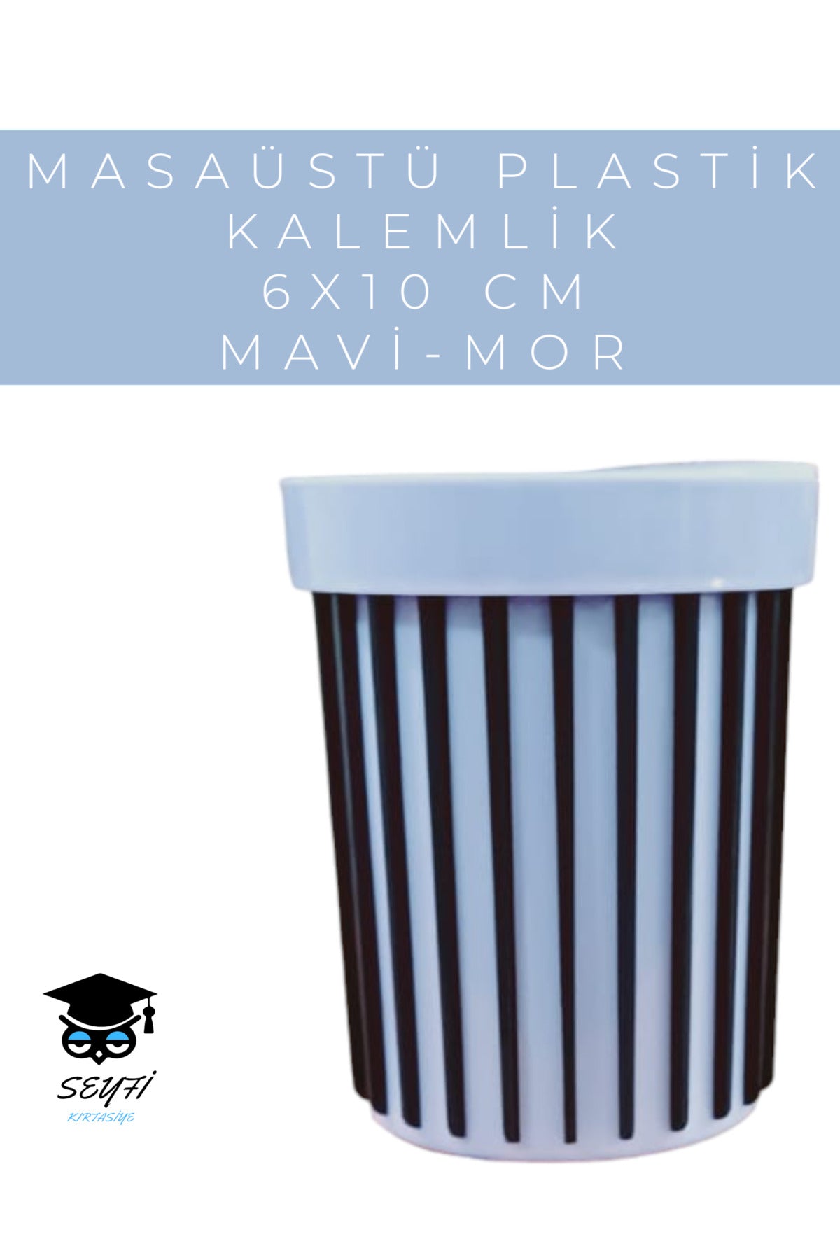 MASAÜSTÜ PLASTİK KALEMLİK 6X10 CM RENKLİ
