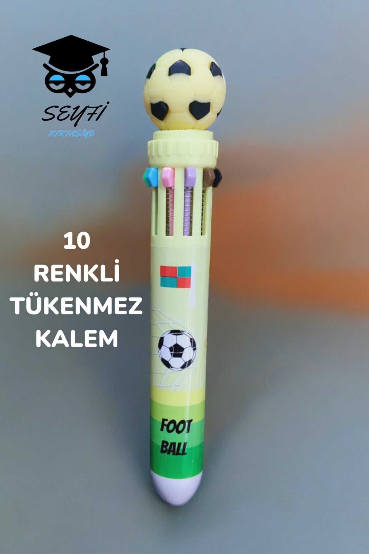 10 RENKLİ TÜKENMEZ KALEM FUTBOL BASKETBOL MODELLER 1 ADET